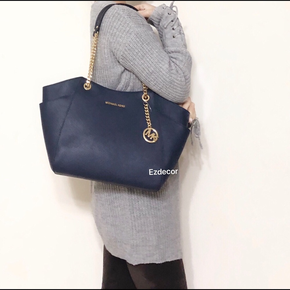 🌸NWT Michael Kors Jet Set Chain Tote Black - Picture 8 of 8